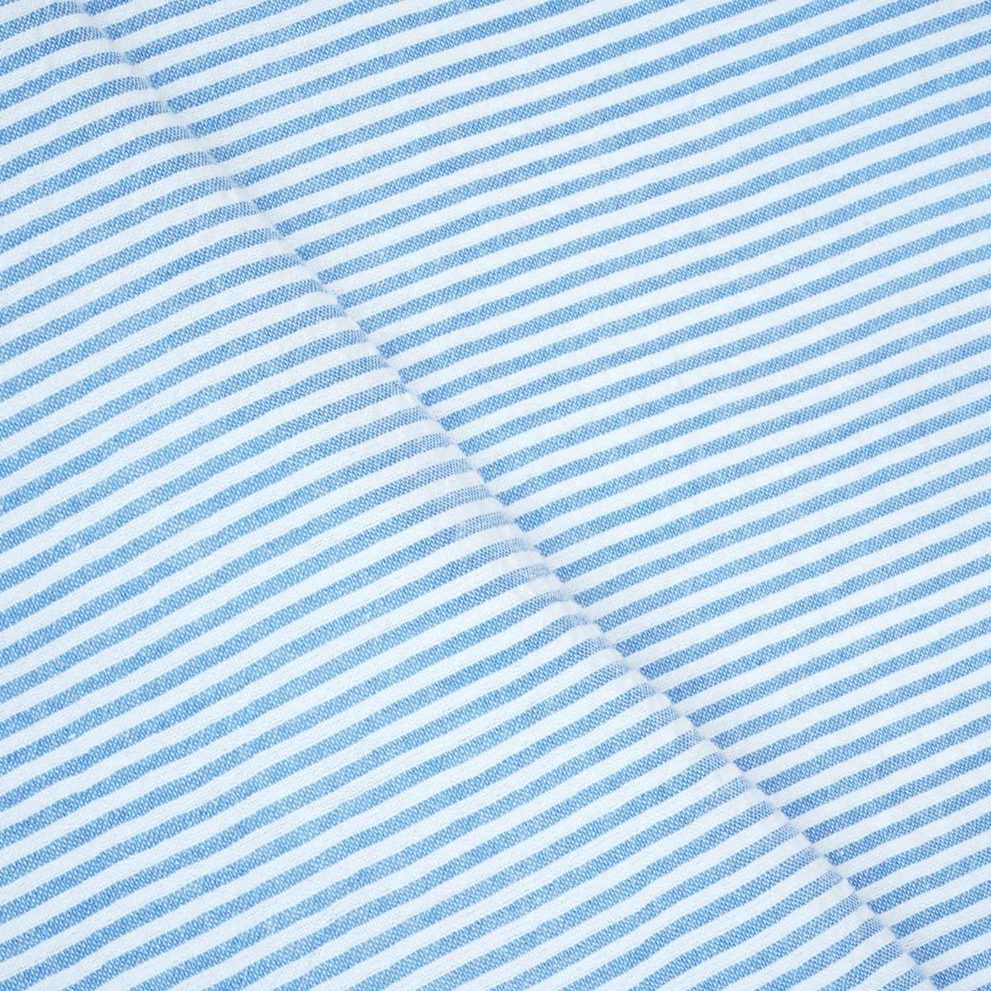 Blue Stripe Seer Sucker Cotton Fabric LSF-27794