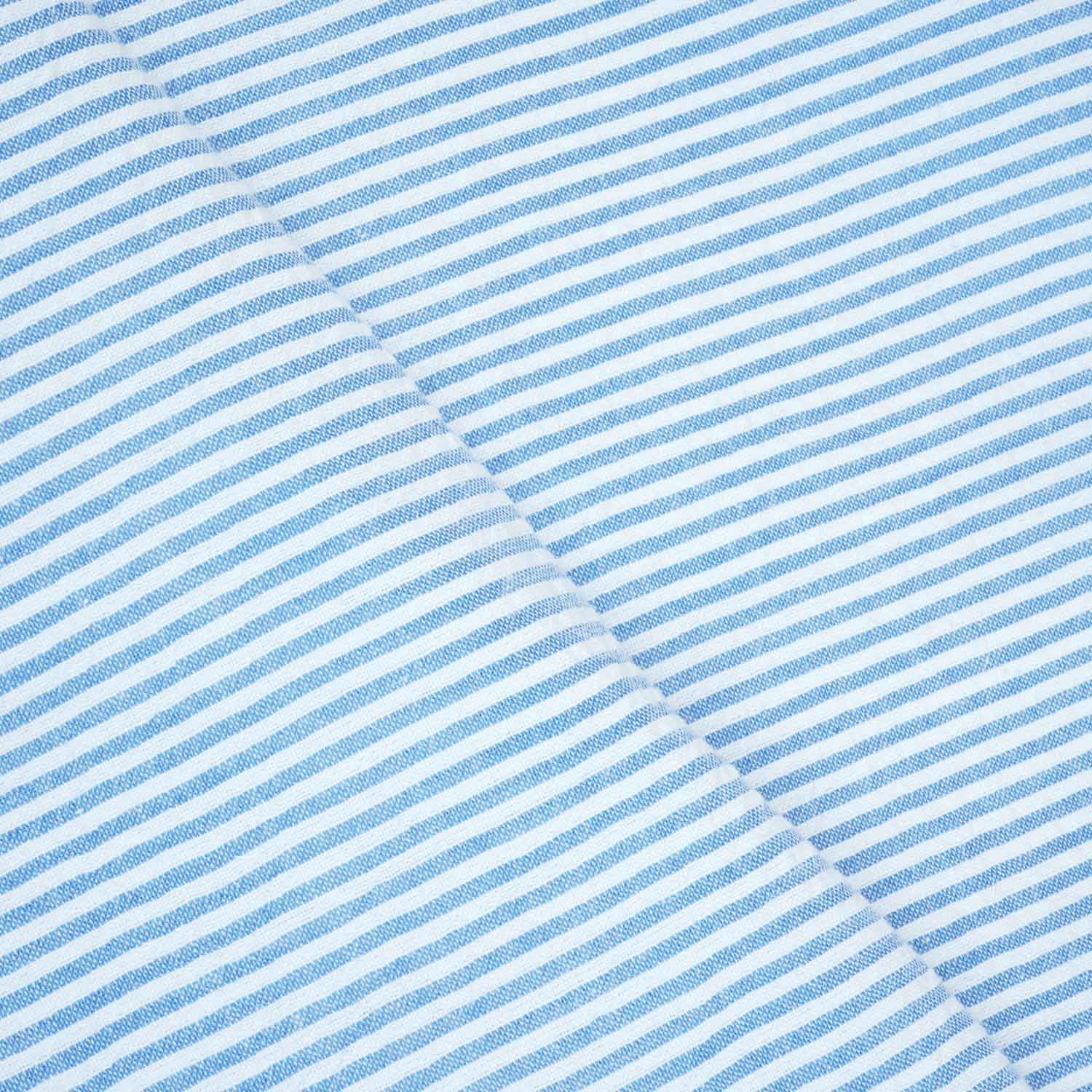 Blue Stripe Seer Sucker Cotton Fabric LSF-27794