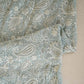 Sea Green Paisley Sequins Embroidery Chikankari Georgette Fabric DRAJ-28278