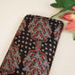 Black Ajrakh Print Mashru Silk Fabric IA-27800