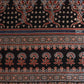 Black Ajrakh Print Mashru Silk Fabric IA-27800