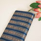 Blue Ajrakh Print Mashru Silk Fabric IA-27811