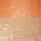 Peach Zari Embroidery Tissue Fabric SC-27823