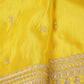 Yellow Zari Embroidery Tissue Fabric SC-27824