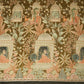 Teal Green Traditional Position Print Zari Embroidery Tissue Fabric SC-27832