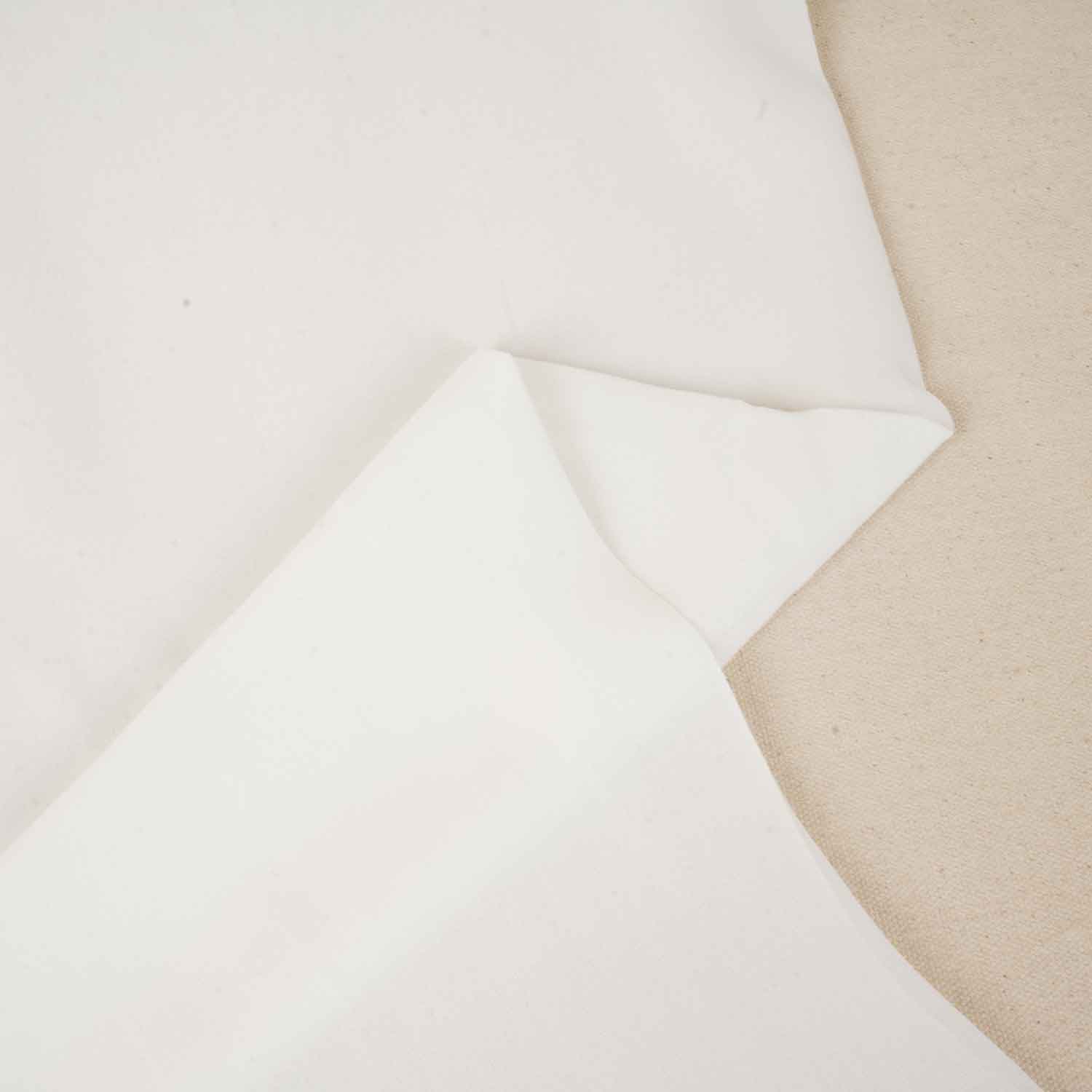 Off White Solid Pure Georgette Fabric NS-27838