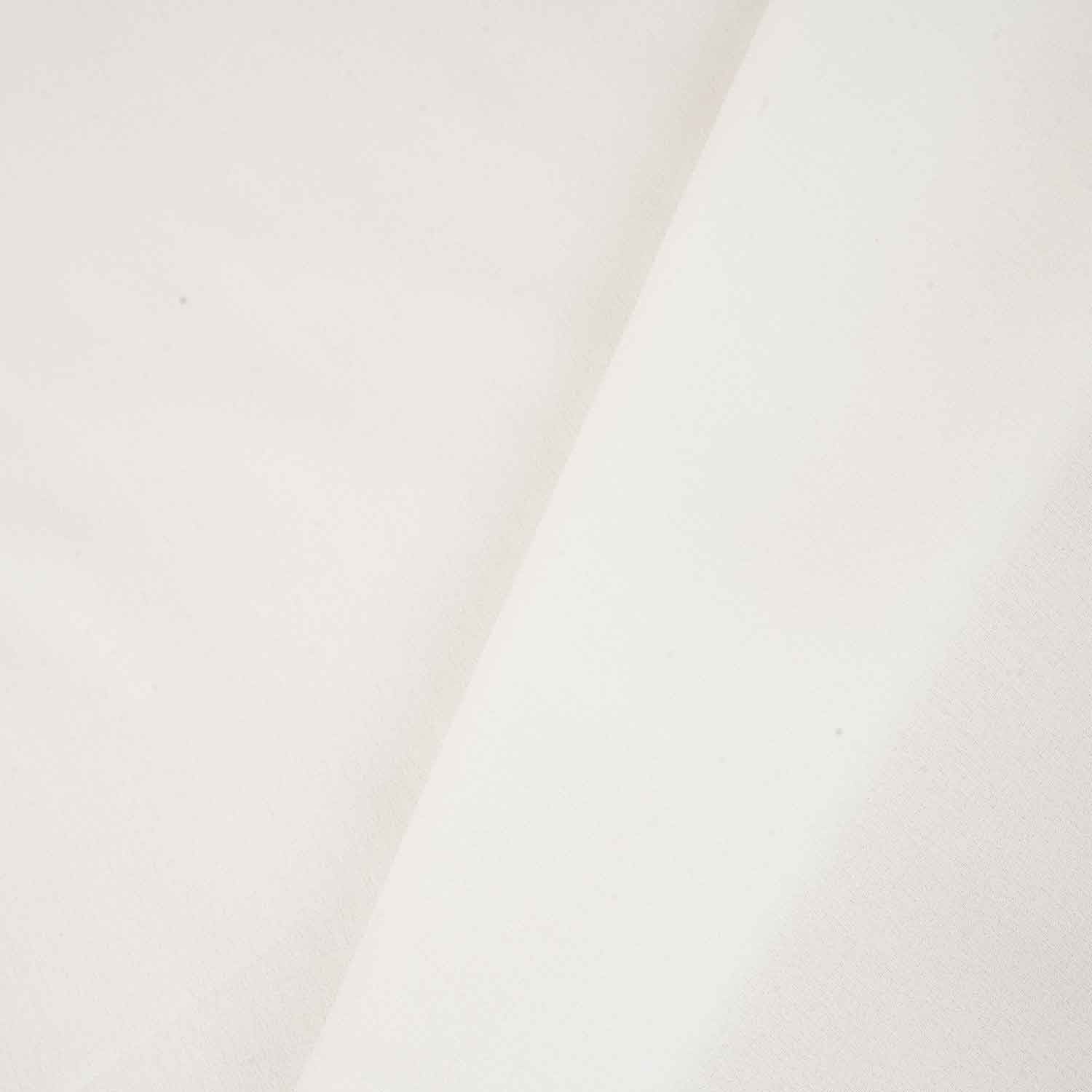 Off White Solid Pure Georgette Fabric NS-27838