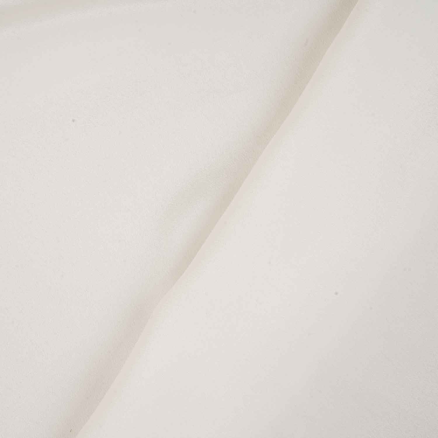Off White Solid Pure Crepe Fabric NS-27839