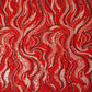Red Cutdana Embroidery Sequins Georgette Fabric AF-27840