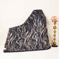 Navy Blue Cutdana Embroidery Sequins Georgette Fabric AF-27841