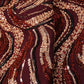 Wine Cutdana Embroidery Sequins Georgette Fabric AF-27843