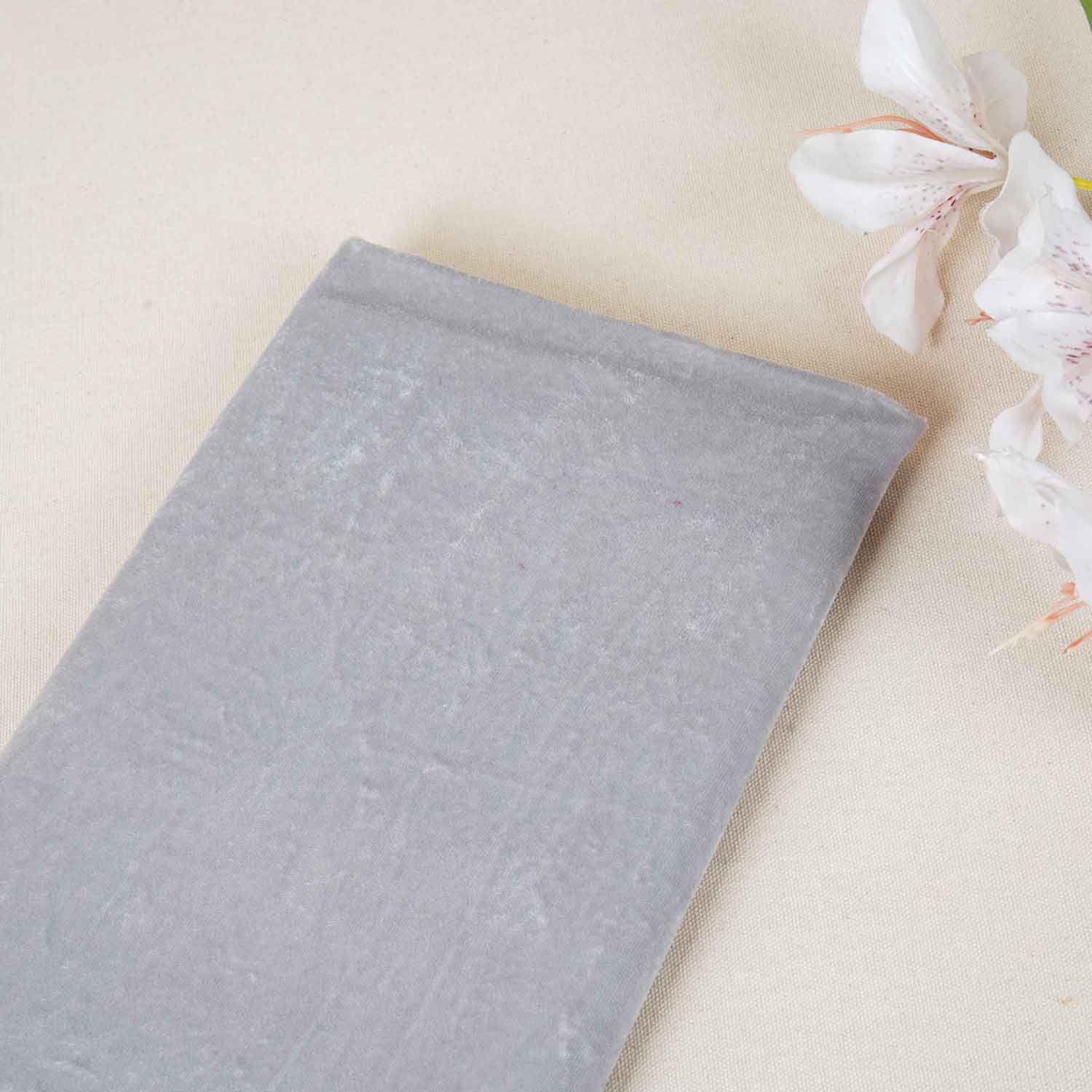 Silver Grey Solid Micro Velvet 9000 MSMR-27858 - TradeUNO
