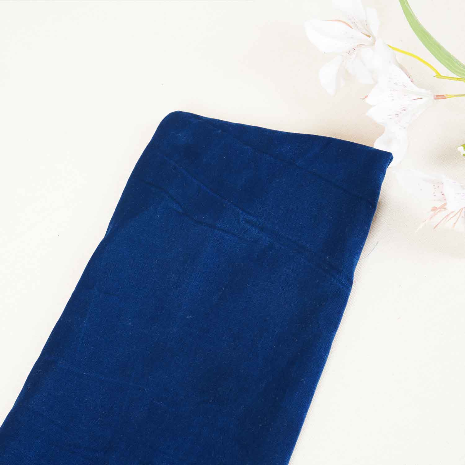Blue Solid Micro Velvet 9000 MSMR-27866 - TradeUNO