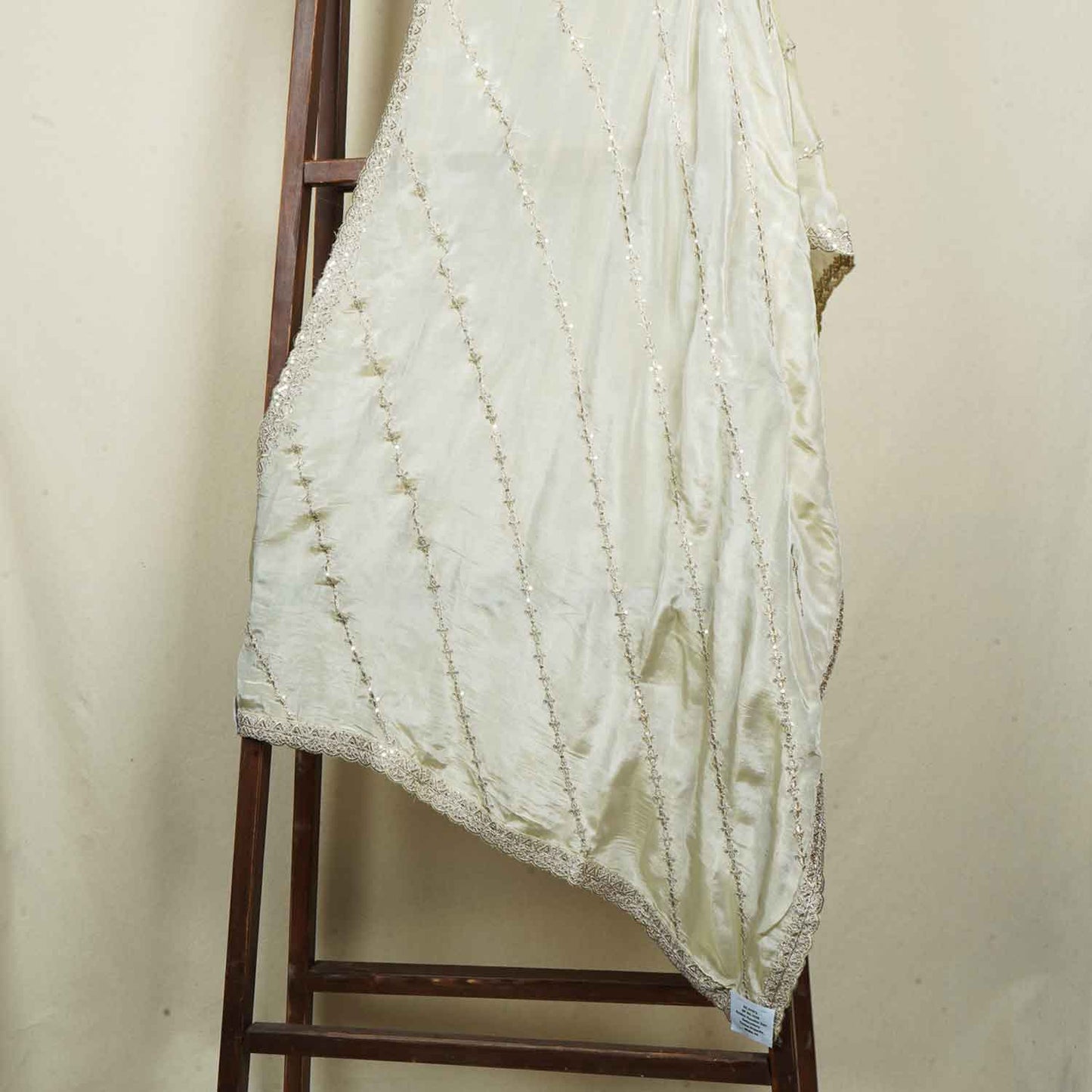 Golden Dyeable Zari Embroidery Tissue Dupatta SC-27872