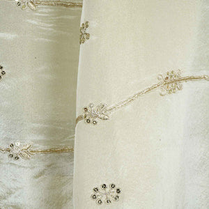 Golden Dyeable Zari Embroidery Tissue Dupatta SC-27875