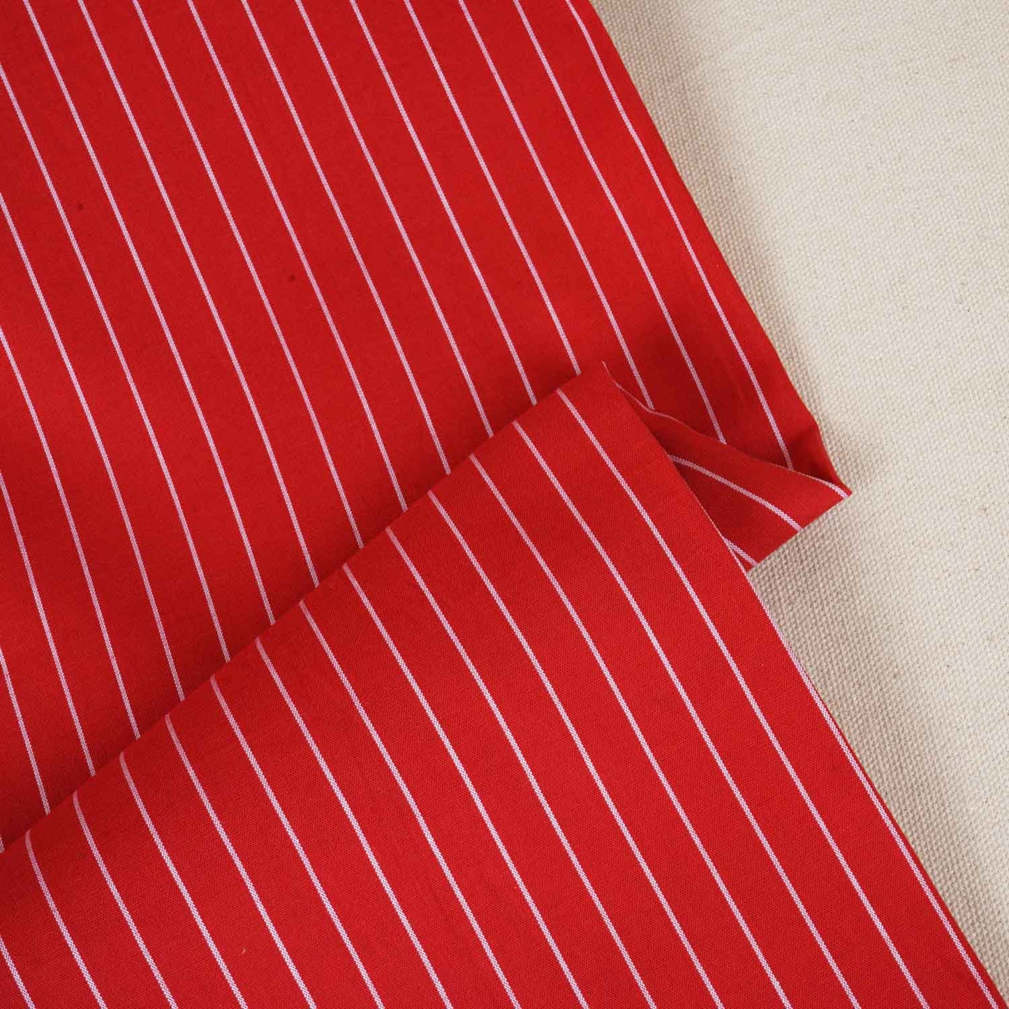 Red Stripe Yarn Dyed Poplin Fabric LSF-27878