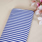 White & Navy Blue Stripe Yarn Dyed Poplin Fabric LSF-27879