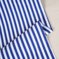 White & Navy Blue Stripe Yarn Dyed Poplin Fabric LSF-27879