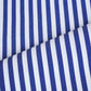 White & Navy Blue Stripe Yarn Dyed Poplin Fabric LSF-27879