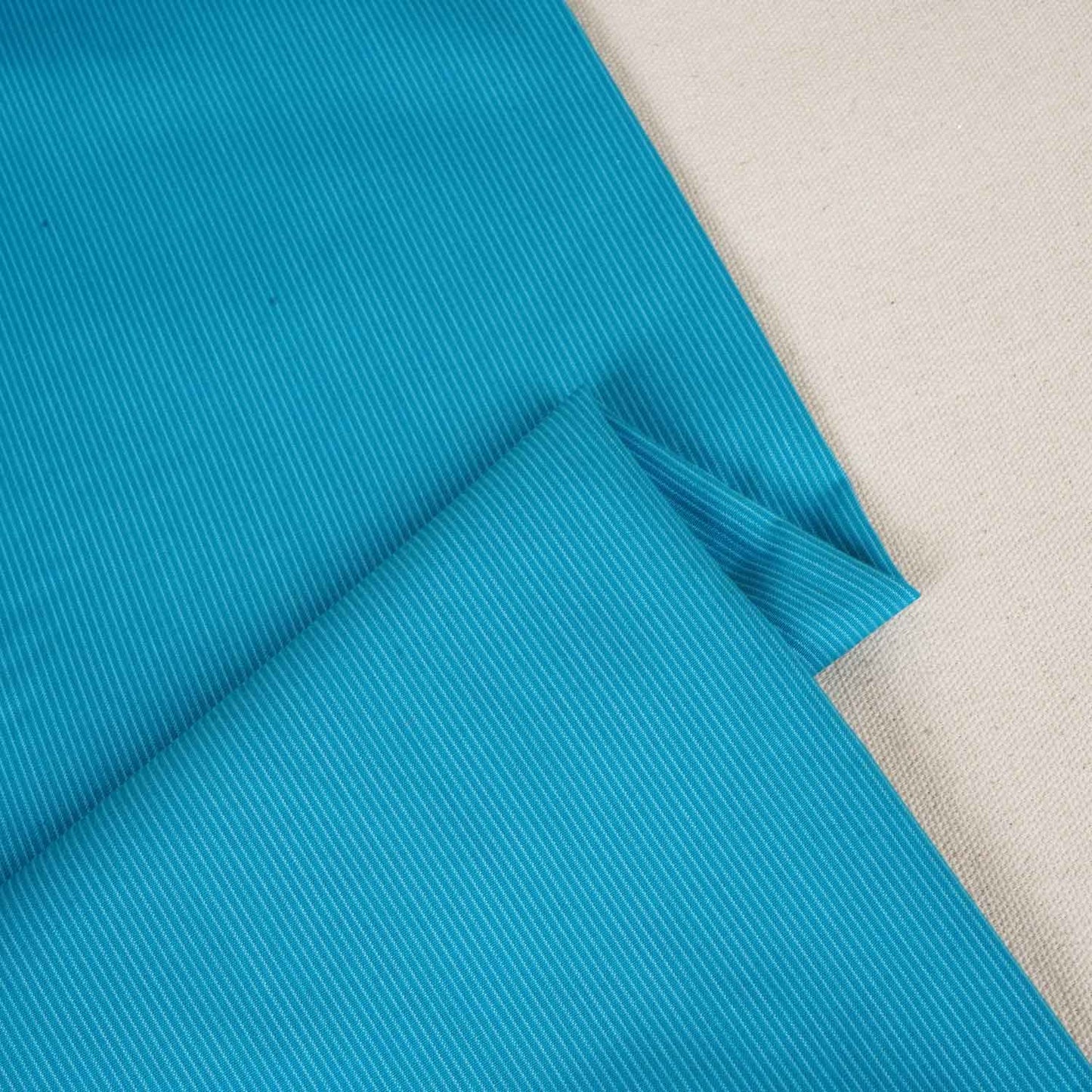 Sea Blue & White Stripe Yarn Dyed Poplin Fabric LSF-27880