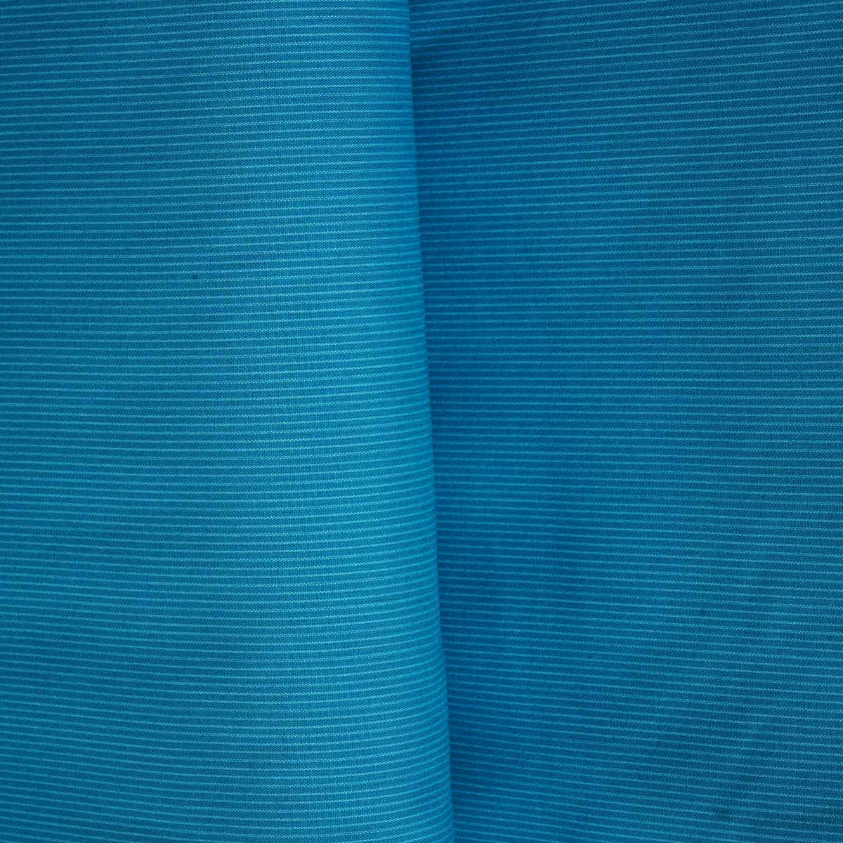 Sea Blue & White Stripe Yarn Dyed Poplin Fabric LSF-27880