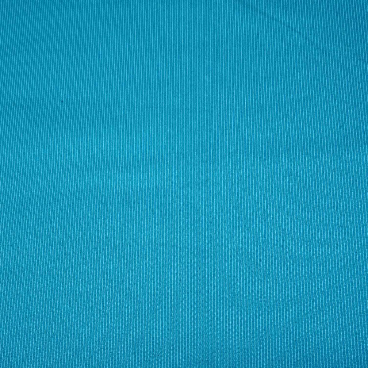 Sea Blue & White Stripe Yarn Dyed Poplin Fabric LSF-27880