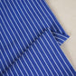 Navy Blue & White Stripe Yarn Dyed Poplin Fabric LSF-27882