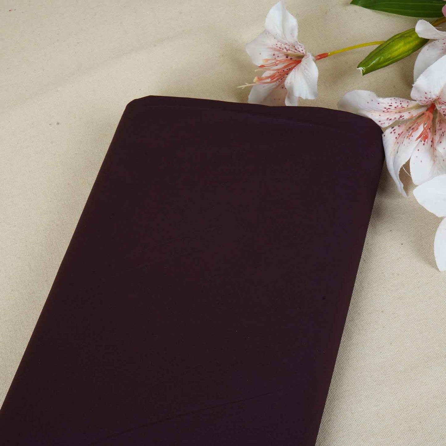 Brown Solid Poplin Fabric LSF-27888