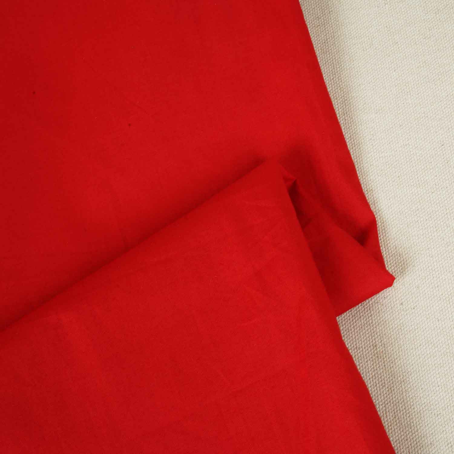Red Solid Poplin Fabric LSF-27890