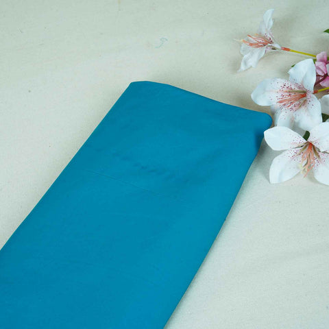 Aqua Blue Solid Poplin Fabric LSF-27891