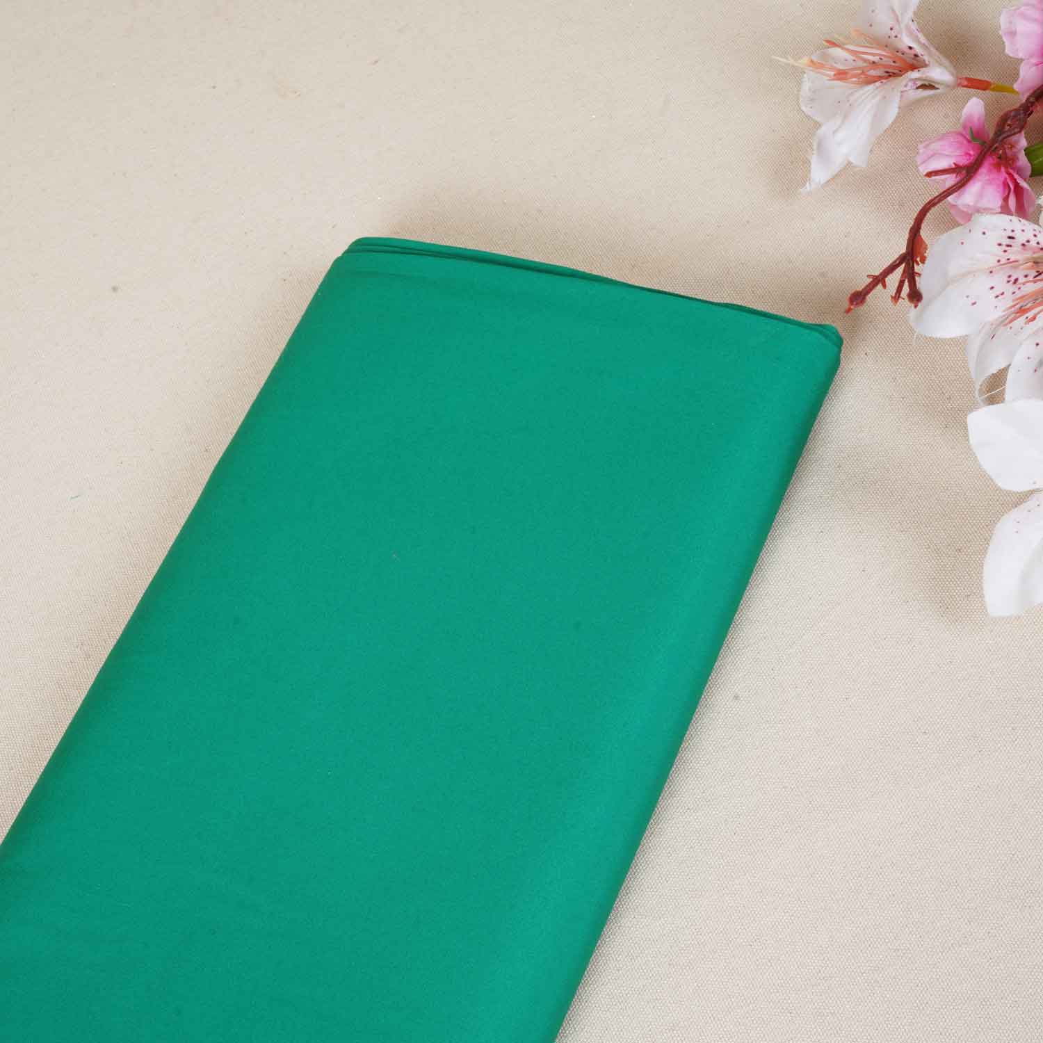 Parrot Green Solid Poplin Fabric LSF-27892
