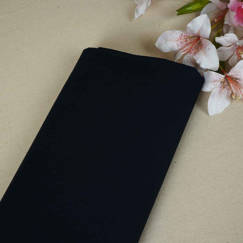 Navy Blue Solid Poplin Fabric LSF-27893