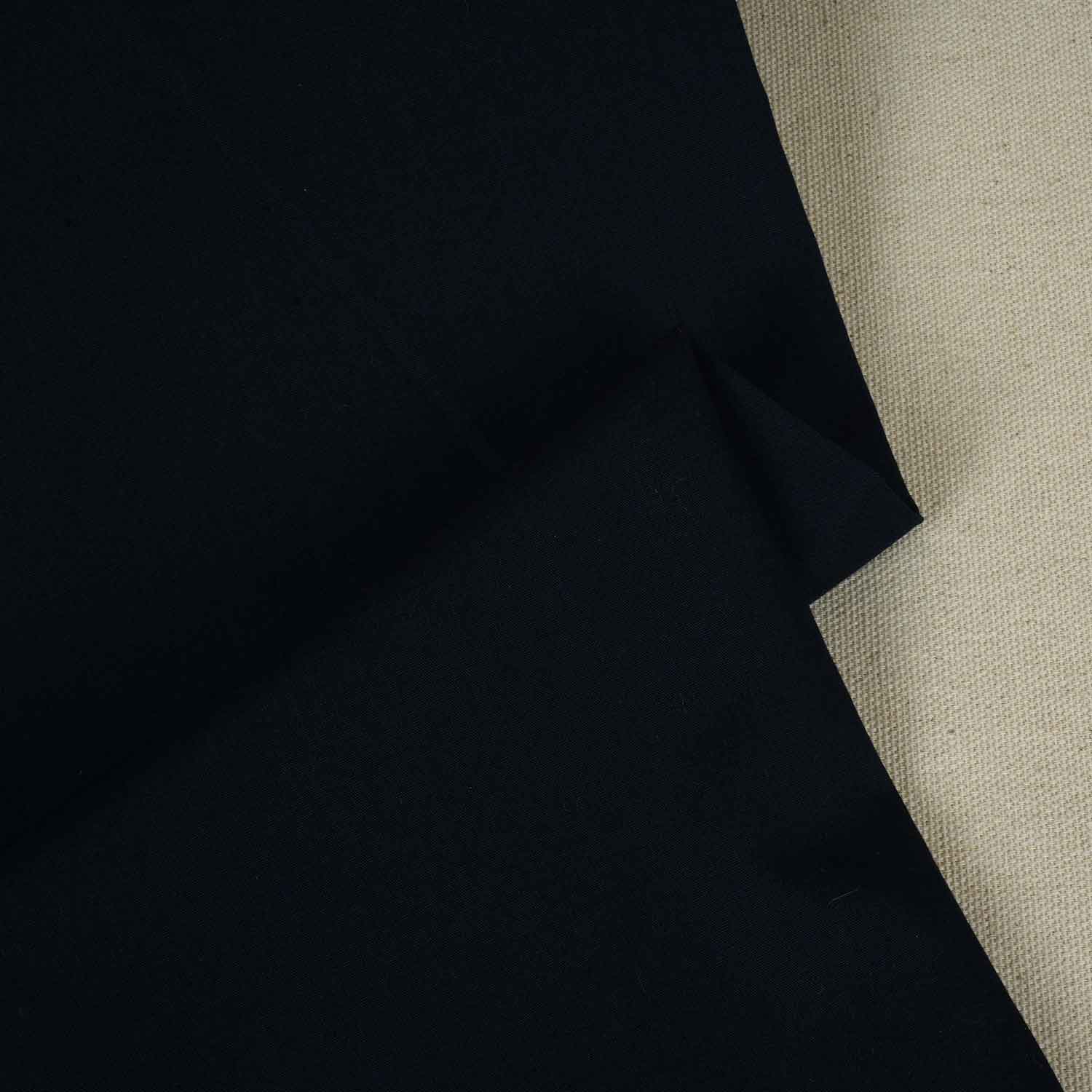 Navy Blue Solid Poplin Fabric LSF-27893