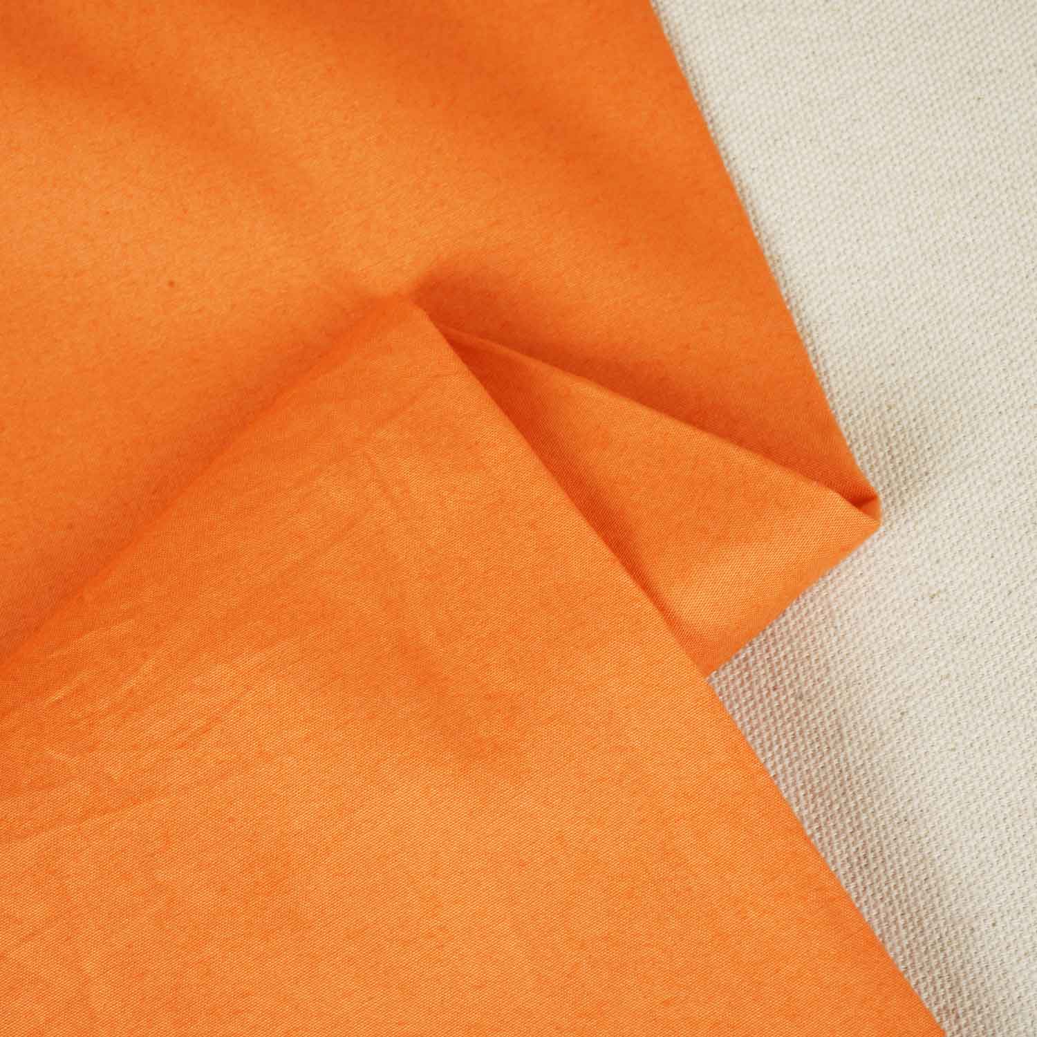Orange Solid Poplin Fabric LSF-27896