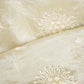 Golden Dyeable Zari Beads Work Tissue Fabric SC-27898