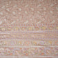Peach Pink Floral Thread Sequins Embroidery Chikankari Georgette Fabric DRAJ-28279