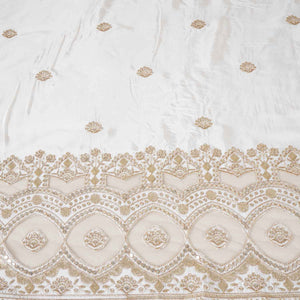White Dyeable Applique Work Crepe Fabric SC-27900