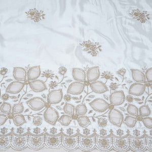White Dyeable Applique Work Crepe Fabric SC-27901