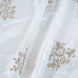 White Dyeable Applique Work Crepe Fabric SC-27902
