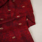 Maroon Traditional Zari Embroidery Georgette Fabric SC-27904