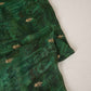 Dark Green Traditional Zari Embroidery Georgette Fabric SC-27906