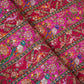 Magenta with Multicolour Zari Embroidery Crepe Fabric HCS-27907