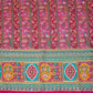 Magenta with Multicolour Zari Embroidery Crepe Fabric HCS-27907