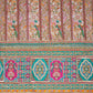 Cream With Multicolour Zari Embroidery Crepe Fabric HCS-27909