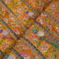 Mustard yellow Multicolour Zari Embroidery Crepe Fabric HCS-27910