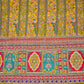 Parrot Green With Multicolour Zari Embroidery Crepe Fabric HCS-27911