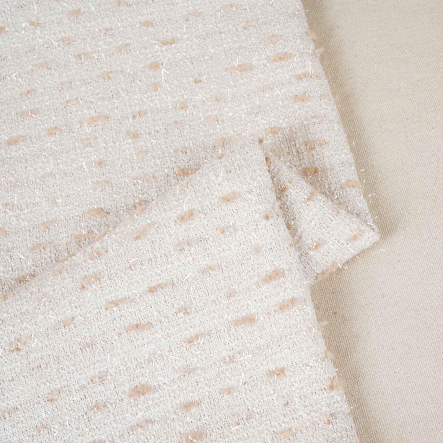 Cream Tweed Fabric AF-27917 - TradeUNO