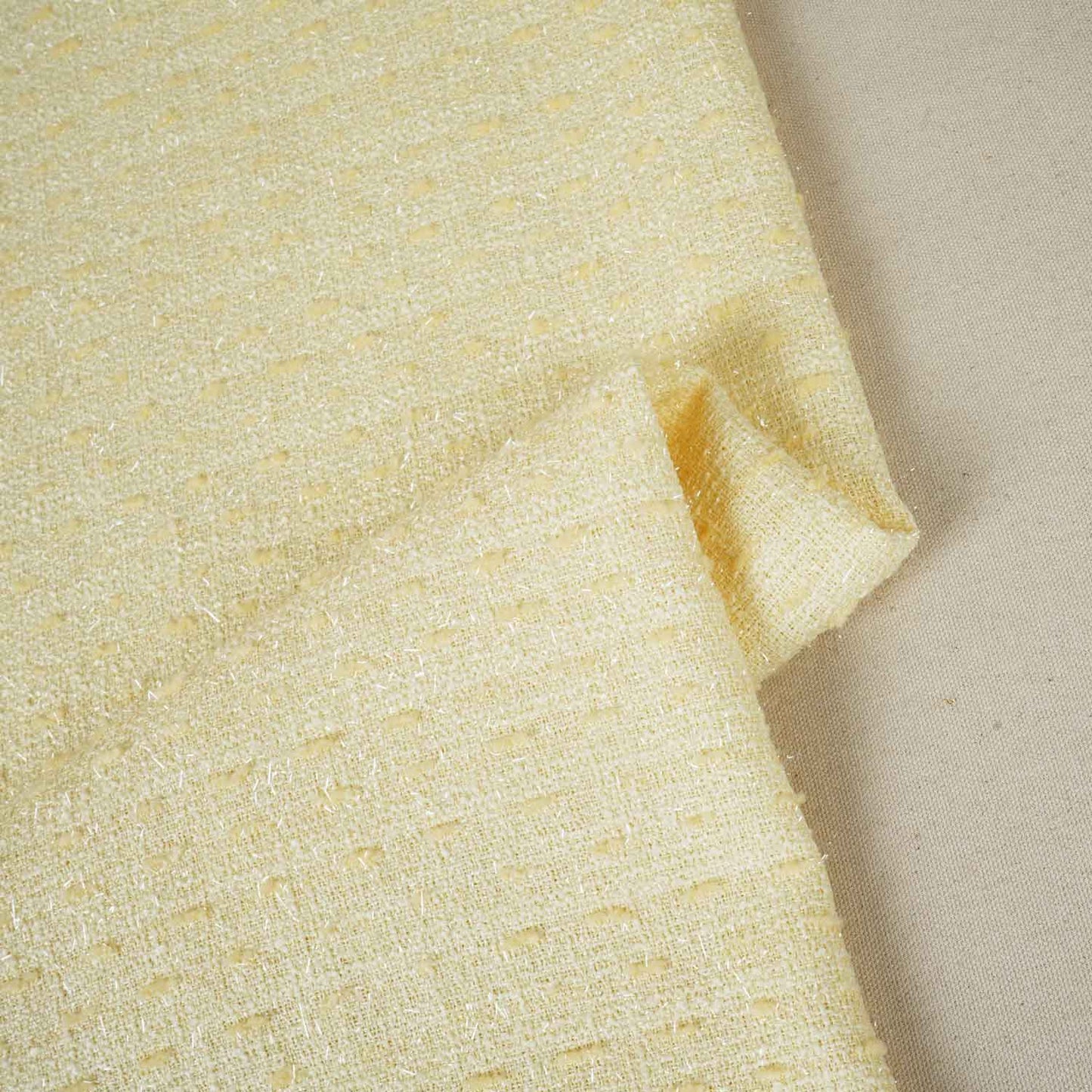Lemon Yellow Tweed Fabric AF-27918