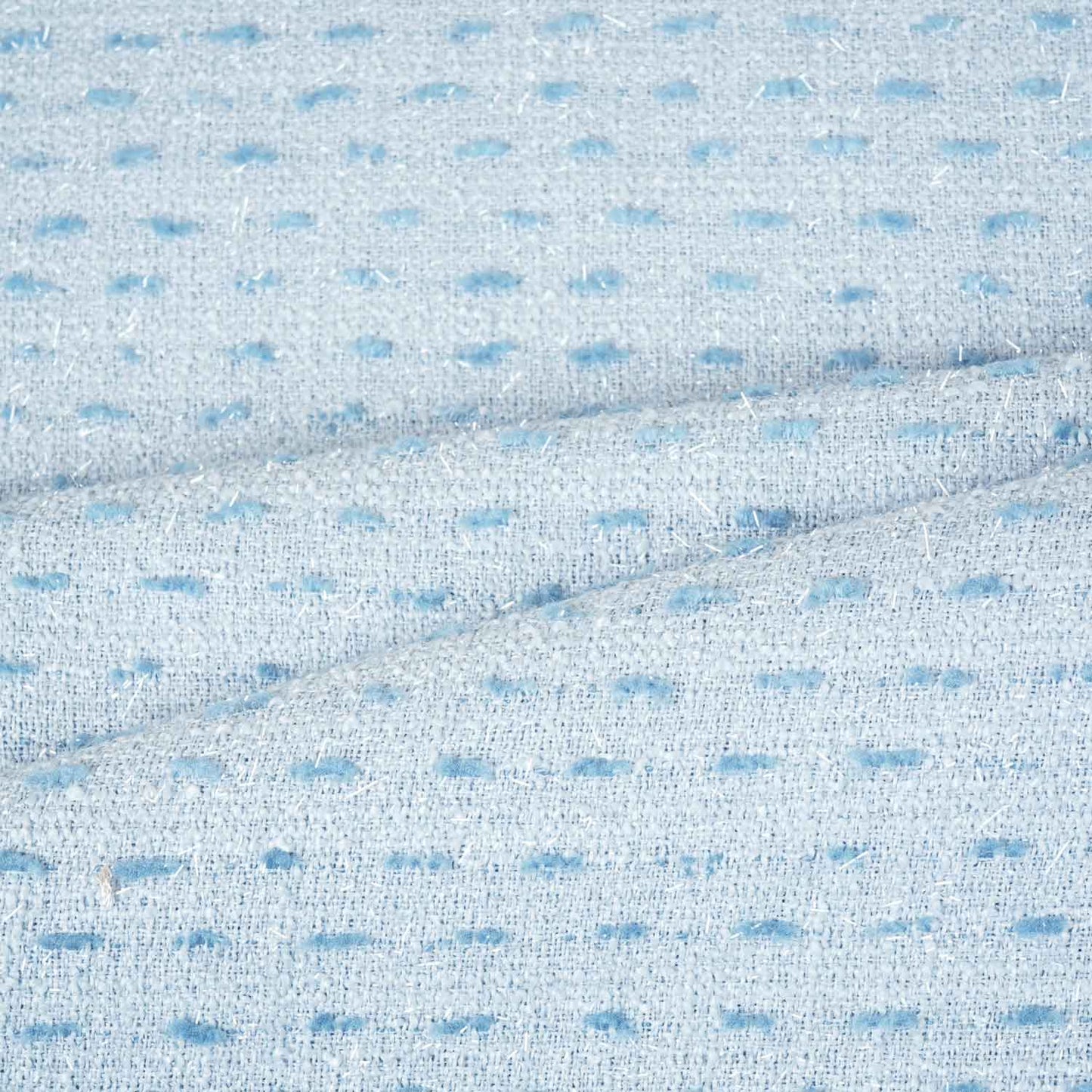 Sky Blue Tweed Fabric AF-27919