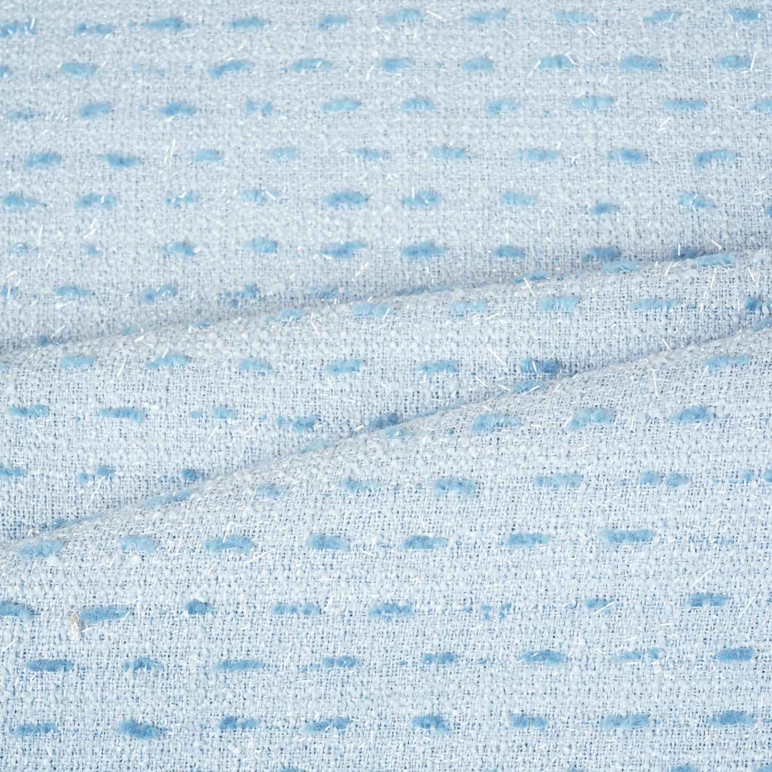 Sky Blue Tweed Fabric AF-27919 - TradeUNO